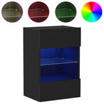 Meuble TV LED vidaXL 2 Pièces Chêne Noir 40x30x60 5 cm Bois d'ingénierie