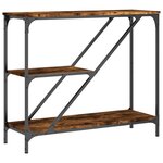 vidaXL Table console chêne fumé 88 5x30x75 cm bois d'ingénierie