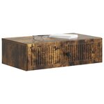 vidaXL Table d'appoint murale Chêne fumé 59 x 34 5 x 17 cm
