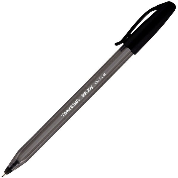 Stylo bille, InkJoy 100, pointe moyenne (1 mm), corps noir, encre noire (paquet 100 unités)