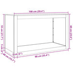 vidaXL Portant de bois de chauffage 100x40x60 cm acier inoxydable