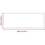 vidaXL Écran de balcon Bordeaux 120 x 300 cm Oxford alu enduit de PU