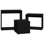 vidaXL Table Gigogne 3 Pièces Chêne noir 55 x 30 x 50 cm
