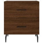 vidaXL Tables de chevet 2 Pièces chêne marron 40x35x47 5 cm