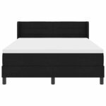 vidaXL Lit boxspring avec matelas avec matelas Noir 160 x 200 cm
