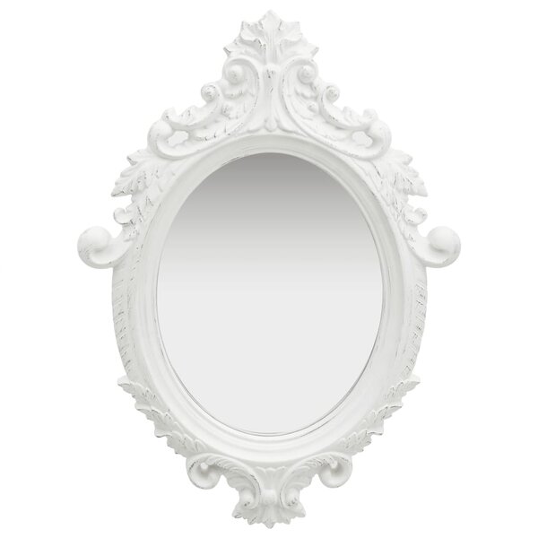 vidaXL Miroir mural style château 56x76 cm Blanc