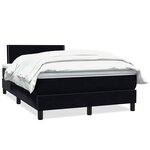 vidaXL Sommier à lattes de lit avec matelas noir 120x210 cm velours