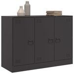 vidaXL Buffet noir 99x39x73 cm acier