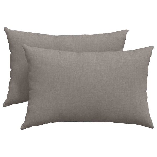 vidaXL Coussins de canapé 2 pc tissu Taupe 60 x 40 cm