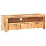 vidaXL Meuble TV 119x30x41 cm Bois de manguier brut