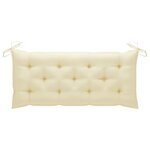 vidaXL Banc de jardin avec coussin 120 cm Bambou