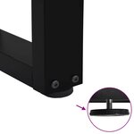vidaXL Pieds de table basse en forme de V 2 pièces Noir 28 x (42-43 3) cm Acier