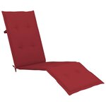 vidaXL Chaise longue d'extérieur repose-pied et coussin Acacia solide