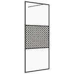 vidaXL Paroi de douche avec verre ESG transparent 100x195 cm Noir