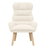 Chaise relaxante vidaXL en tissu crème ressemblant à de la laine bouclée