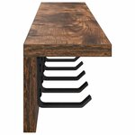 vidaXL Porte-manteau mural avec étagère Chêne fumé 80 x 10.5 x 10.5 cm