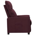 vidaXL Fauteuil inclinable Violet Tissu