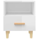 vidaXL Tables de chevet 2 Pièces blanc brillant 40x35x47 cm