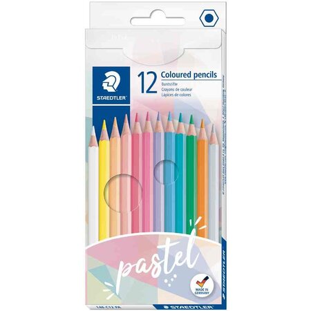 Crayons de couleur pastel  étui carton de 12 staedtler