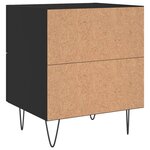 vidaXL Table de chevet noir 40x35x47 5 cm bois d’ingénierie