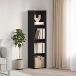 vidaXL Bibliothèque/Armoire de Télé Chêne Noir 36x30x143 cm
