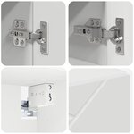 vidaXL Ensemble de mobilier de salle de bain Montage mural 4 Pièces Blanc