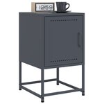 vidaXL Table de chevet anthracite 36x39x60 5 cm acier