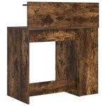 vidaXL Bureau avec rangement Chêne fumé 90 x 48 x 101 5 cm