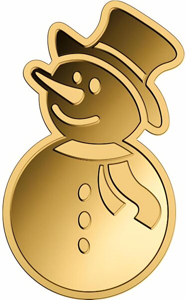 Pièce de monnaie en Or 3000 Francs g 0.031 (1/1000 oz) Millésime Gold Gift SNOWMAN 1/1000