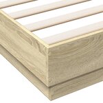 vidaXL Cadre de lit chêne sonoma 150x200 cm bois d'ingénierie