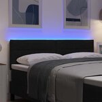 vidaXL Tête de lit LED avec des lumières à LED Noir 144 cm Polyester