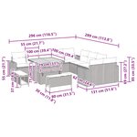 vidaXL Ensemble de canapé de jardin avec coussin 17 Pièces Noir polyrotin