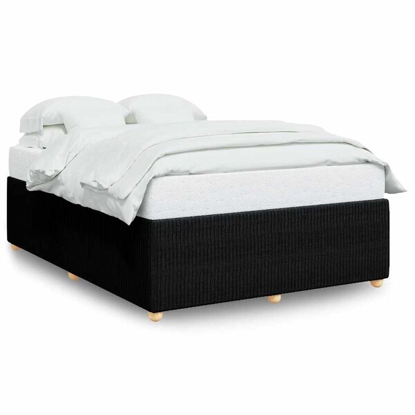vidaXL Cadre de lit sans matelas noir 160x200 cm tissu