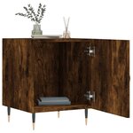 vidaXL Table de chevet chêne fumé 40x40x50 cm bois d'ingénierie