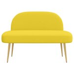 vidaXL Banc rembourré avec dossier Jaune clair 110 x 60 x 76 cm