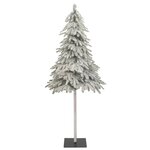 vidaXL Sapin de Noël artificiel avec neige floquée 150 cm