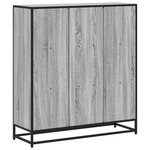 vidaXL Bibliothèque sonoma gris 97 5x33x107 5 cm bois ingénierie métal