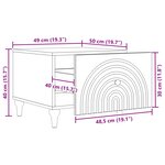 vidaXL Table basse avec tiroir Blanc 49 x 50 x 40 cm Bois d'ingénierie
