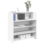 vidaXL Bureau de réception blanc 100x50x103 5 cm bois d'ingénierie