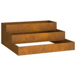 vidaXL Cache-pot de jardin Rouillé 90 x 90 x 35 cm