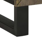 vidaXL Armoire de lavabo noir 62x33x58 cm bois massif de manguier