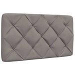 vidaXL Lit avec matelas taupe 90x190 cm tissu