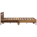 vidaXL Cadre de lit Bois ancien 160 x 200 cm Bois d'ingénierie