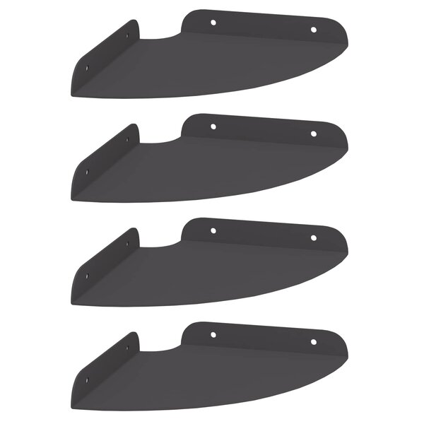 vidaXL Étagère flottante avec étagère 4 Pièces Noir 18 x 18 x 2 cm