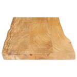 vidaXL Dessus de table 100x40x3 8 cm bord vivant bois massif manguier