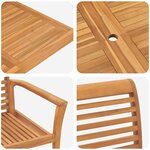 vidaXL Ensemble de salle à manger pour jardin 9 Pièces Marron