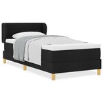 Lit Box Spring vidaXL avec Matelas Noir 80x200 cm Tissu