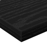 vidaXL Étagères de bibliothèque - Pack de 4 en chêne noir  60x10x1 5 cm - Fabriquées en bois d'ingénierie