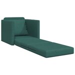 vidaXL Canapé-lit avec coussin Vert foncé 74 x 77 x 81 cm tissu