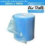 1 rouleau de film bulle d'air largeur 60cm x longueur 100m  - gamme air'roll autocollant